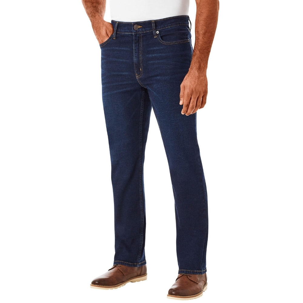 NEW Member's Mark Men's Straight Fit Premium Stretch Denim Jeans Dark Wash 32x30